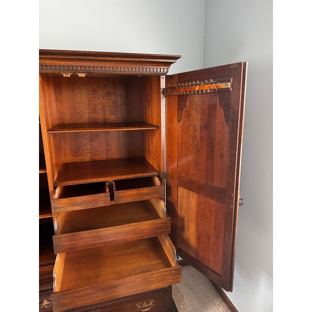 Pennsylvania House 1974 Pennsylvania House Cherry Chifferobe Tall Chest For Sale - Image 4 of 7