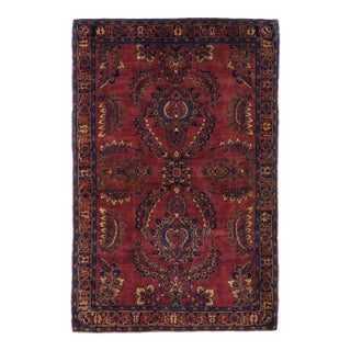 Antique Sarouk Rug 4'1'' x 6'5'' For Sale