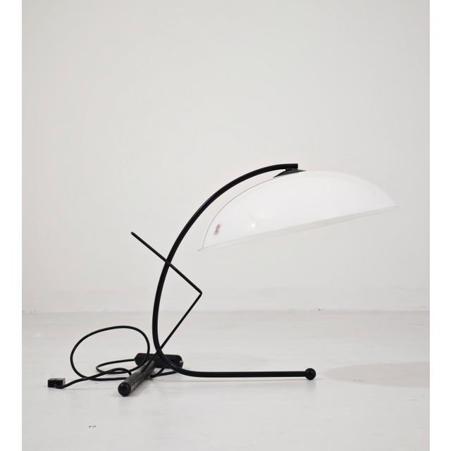 Table Lamp in Murano Glass and Black Metal, 1980s For Sale - Image 4 of 18