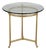 Brass & Glass Round End Table For Sale