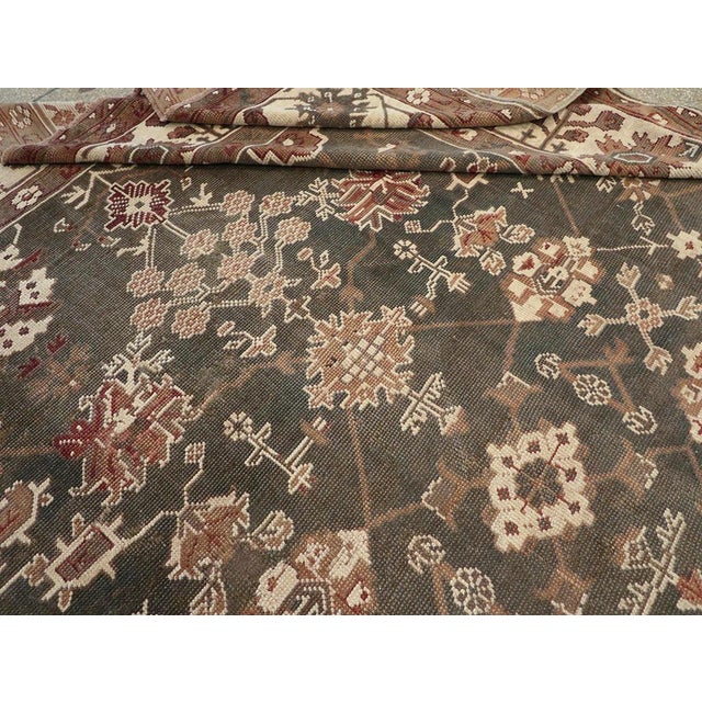 Galerie Shabab Collection Early 20th Century Turkish Oushak Room Size Carpet For Sale - Image 10 of 10