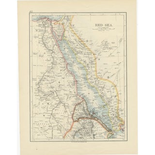 Red Sea Map by W. & A.K. Johnston, 1895 For Sale