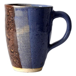 Vintage Handmade Studio Pottery Mug For Sale