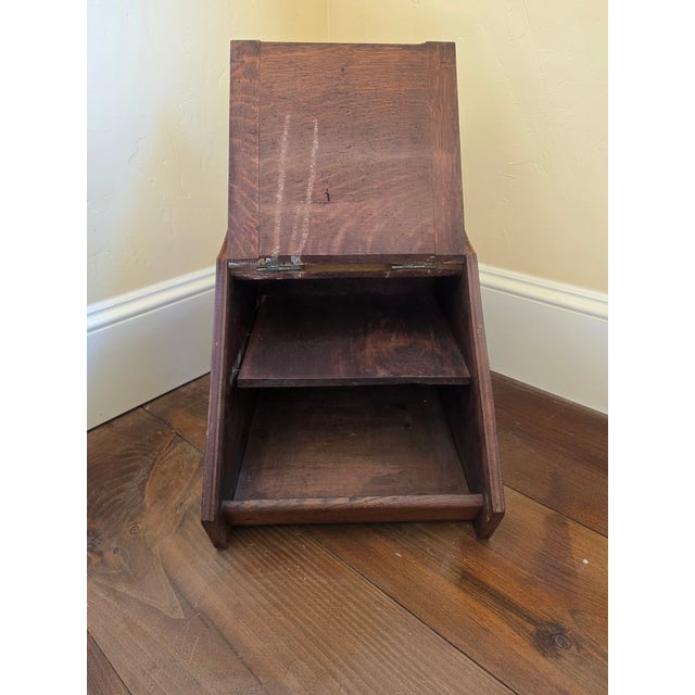 Antique Oak and Brass Coal Scuttle For Sale In San Antonio - Image 6 of 10