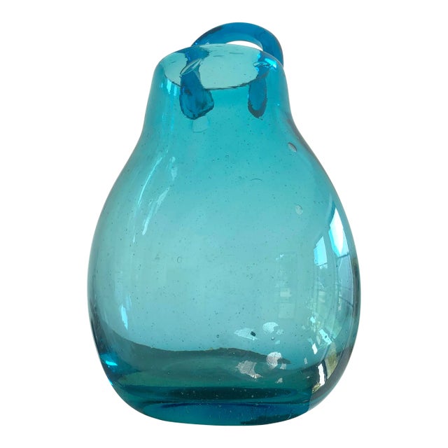 Late 20th Century Handblown Glass Hanging Wall Vase For Sale