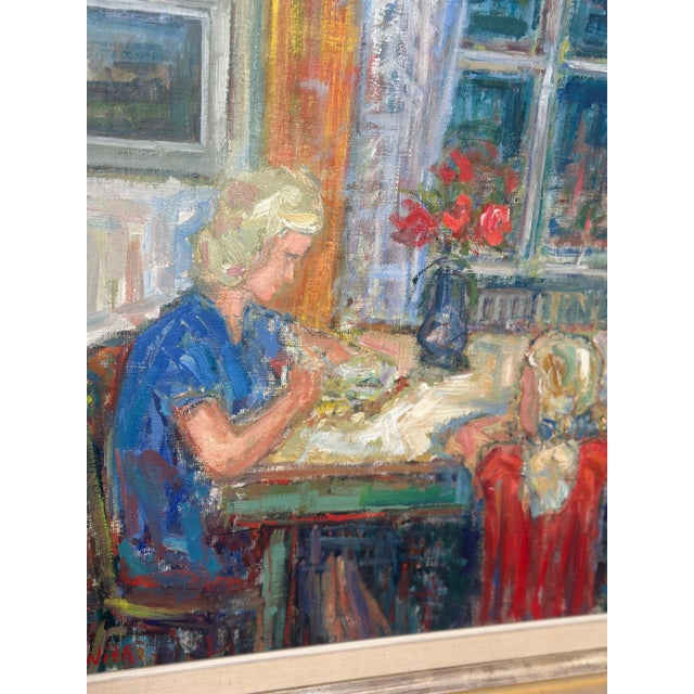 Eric With, Family, 1950s, Oil on Canvas, Framed For Sale - Image 18 of 18