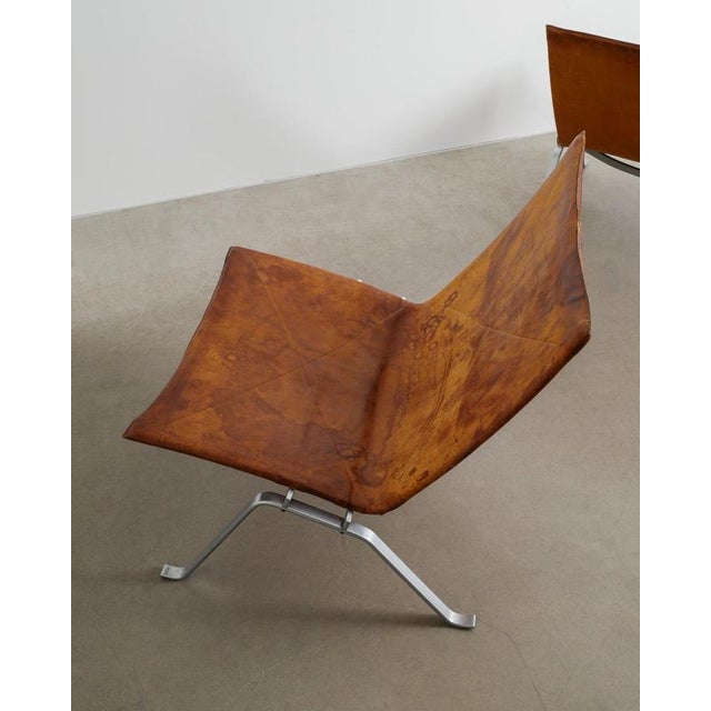 Metal PK-22 Brown Leather Steel Easy Chairs by Poul Kjaerholm for E. Kold Christensen, 1960s, Set of 2 For Sale - Image 7 of 11