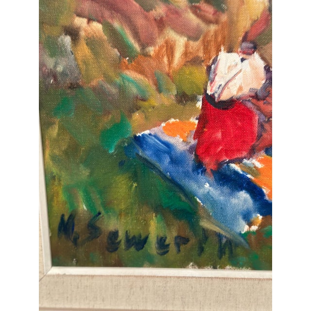 Nils Sewerin, Picnic, 1960s, Oil on Canvas, Framed For Sale - Image 4 of 18