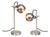 1960s Brazilian Modern Chrome-Plated Table Lamps, - Pair Rewired For Sale