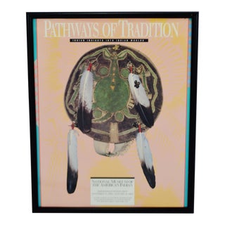 Framed Native American Pathways of Tradition Display For Sale