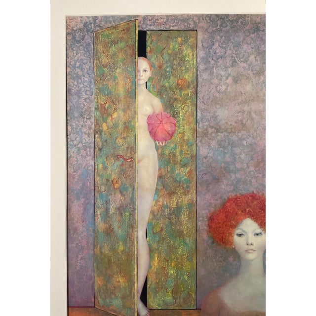 1960s Leonor Fini, La Fete Secrete, Mid-Century Surrealism, Framed For Sale In Los Angeles - Image 6 of 7