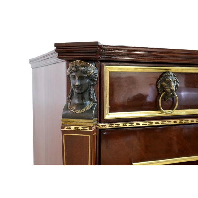 Wood Empire Secretaire, France, 1790s For Sale - Image 7 of 16