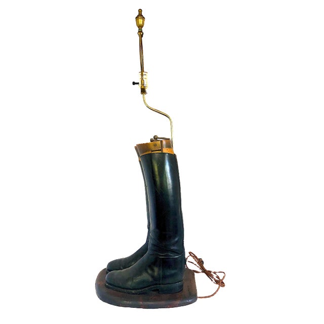 Mid 20th Century Mid 20th Century Equestrian Chic in a Lamp With Boots by Henry Maxwell of London For Sale - Image 5 of 12