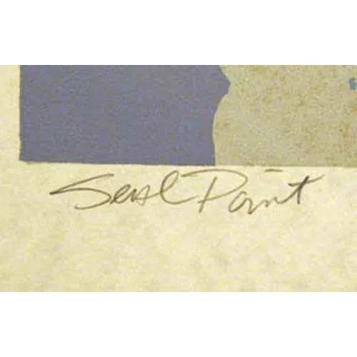 1970s 1979 "Seal Point" Abstract Serigraph with Gold Metallic Ink by Greg McBride For Sale - Image 5 of 5