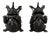 Pair Antique Chinese Bronze Foo Dog Shishi Incense Burners Qing Republic For Sale