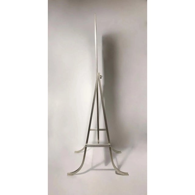 Mid-Century Modern Vintage Mid-20th Century Aluminum Extrusion Dressing Mirror For Sale - Image 3 of 9