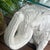 Vintage Mexican Cast Concrete Folk Art Elephant Table With Glass Top For Sale - Image 4 of 12