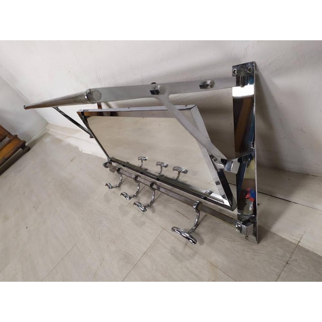 Glass Art Deco Chrome Coat Rack, 1930s For Sale - Image 7 of 16
