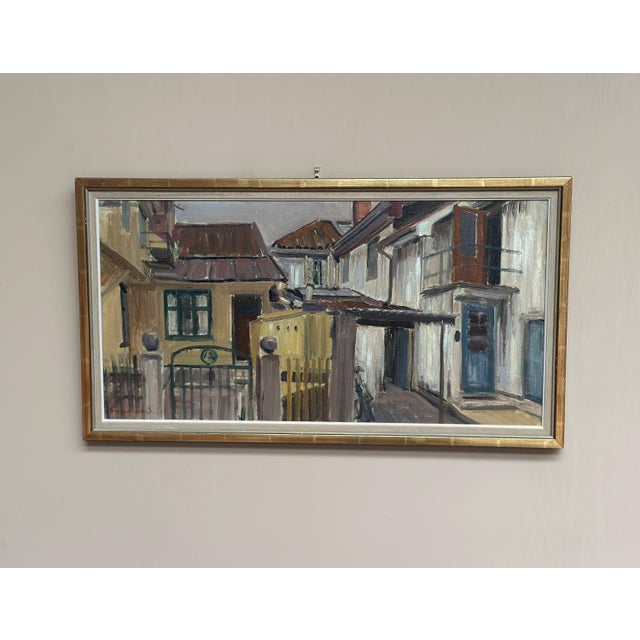 Gunnar Svensson, Urban Street, 1960s, Oil on Canvas, Framed For Sale - Image 14 of 16