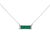Drape yourself in the understated elegance of this Sterling Silver Diamond Accent and Green Agate Bar Pendant Necklace....