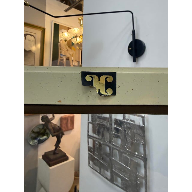 Vintage Laquered Faux Goatskin and Glass Vitrine Cabinets, Pair For Sale - Image 9 of 10