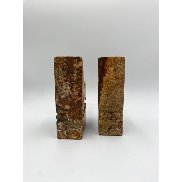 1960s Pair of Italian Marble Stone Fleur De Lis Bookends For Sale In Portland, OR - Image 6 of 11
