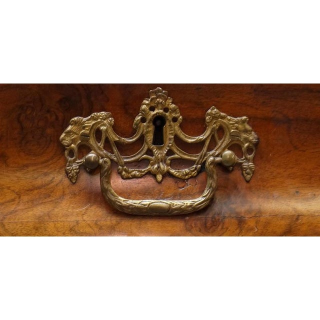 Antique Dutch Louis XV Style Burr Walnut Bombay Linen Press Cabinet, 1750 For Sale - Image 11 of 18