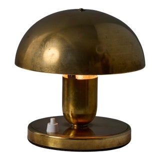 Rare 1940s Metal Table Lamp Attributed to Erik Tidstrand for Nordiska Kompaniet For Sale