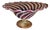 Murano Centerpiece Bowl with Ruby Canes & 24k Gold by Vivarini Zanfirico Latticino, 1960s For Sale