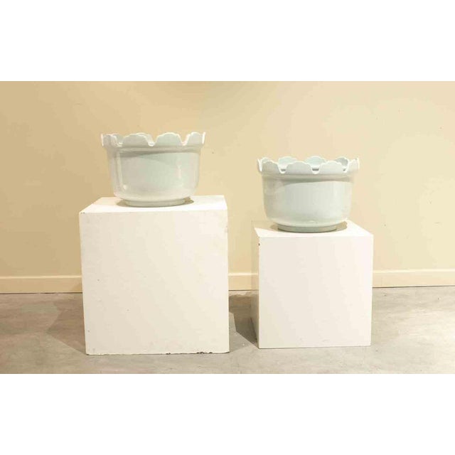 Large First Half of the 20th Century White Ceramic Coolers, 1950s, Set of 2 For Sale - Image 11 of 13