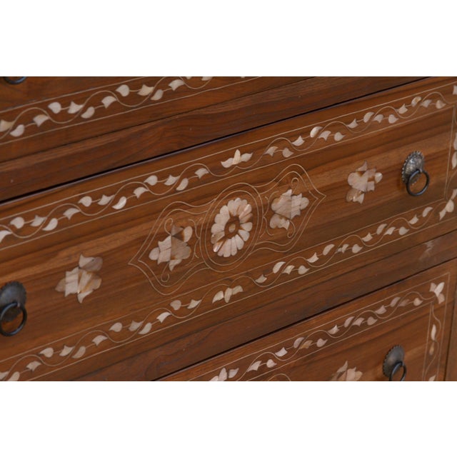 Wood Mother of Pearl Inlay Damascus Dresser For Sale - Image 7 of 12
