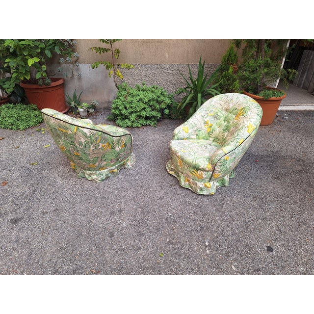 Textile Vintage Bedroom Armchairs by Gio Ponti for Cassina, Set of 2 For Sale - Image 7 of 9