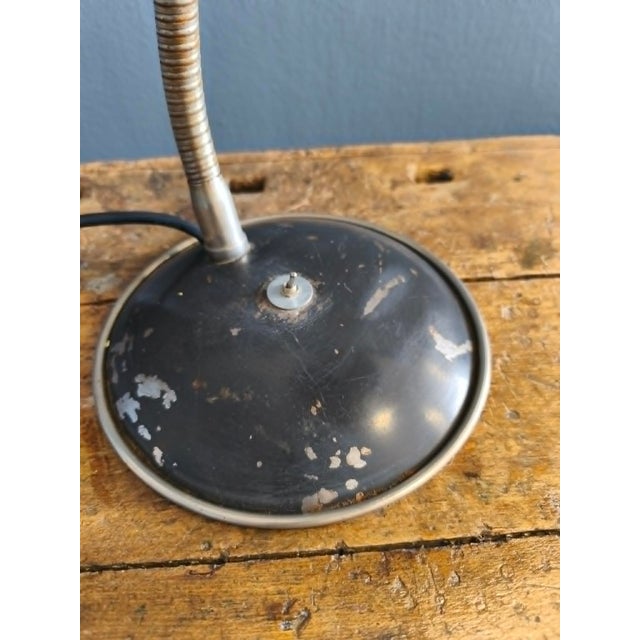 Gray Vintage Patinated Desk Lamp, 1960s For Sale - Image 8 of 13