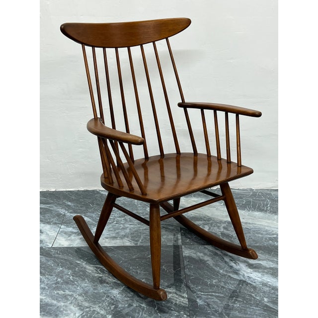 Russel Wright Spindle Back Rocking Chair for Conant Ball For Sale - Image 13 of 13