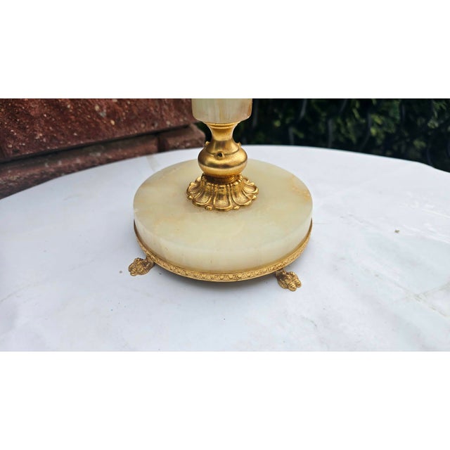 1950s Brass Onyx Column, 1950s For Sale - Image 5 of 9