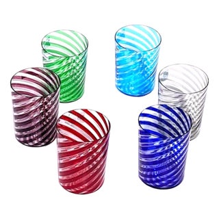 Artisan Glasses in Murano Glass from YourMurano, Set of 6 For Sale