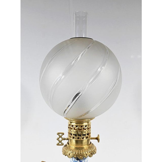 Napoleon III Earthenware Lamp in Earthenware For Sale - Image 4 of 18