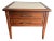 Vintage Nightstand Wood & Travertine End Table For Sale