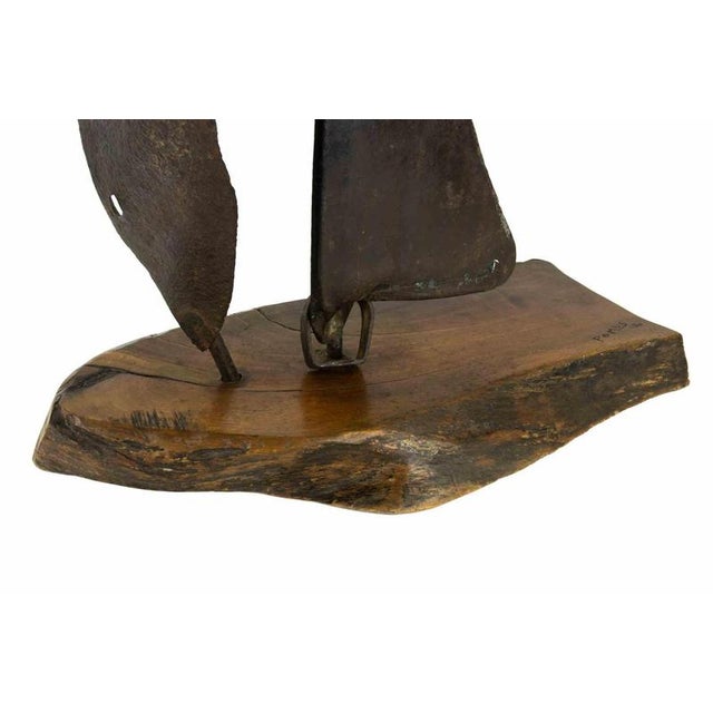 The Sails is a contemporary artwork realized by the artist Tatiana Pomus in 1974. Wood and iron sculpture. Signature of...