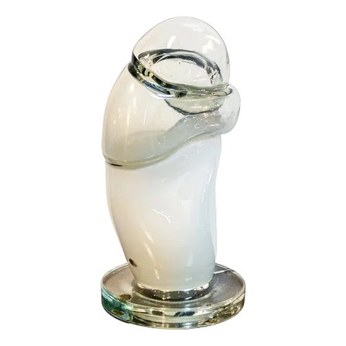 Glass Sculptural Table Lamp, 1960s For Sale