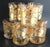 Set of 8 Georges Briard Double Old Fashioned Glasses, MCM, 22k Gold Leaf Design Excellent vintage condition. 3.5” Tall x...