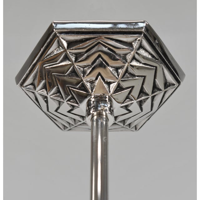 A Pair of Muller Freres French 1930s Art Deco Pendant Lights - 4 Pairs Available For Sale - Image 10 of 14