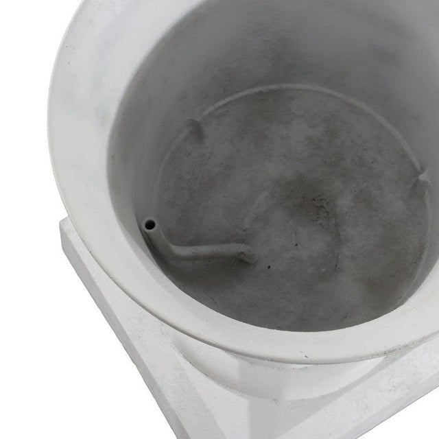 Antique Neoclassical Painted Cast Iron Garden Urn C1890 For Sale - Image 6 of 6