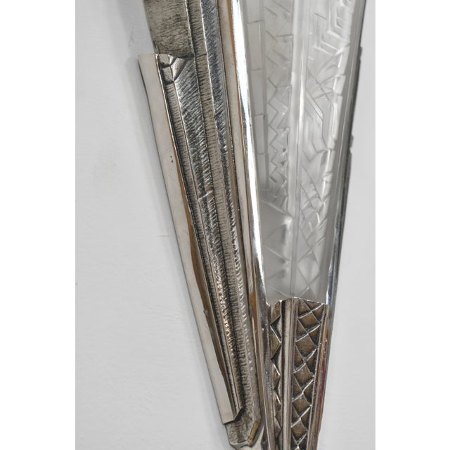 Metal A Pair of French Art Deco Wall Sconces by Maynadier - 1930 France - 2 Pairs Available For Sale - Image 7 of 11