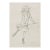 Antique George Tobin Drawing of Girl Playing Ice Hockey For Sale