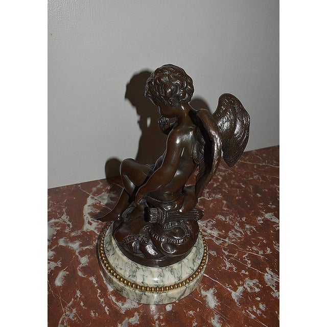 After E.M. Falconnet, Pensive Love, 1870, Bronze For Sale - Image 9 of 13