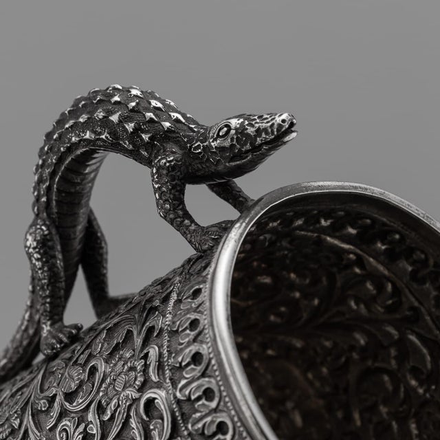 Antique Indian Kutch Silver Mug, 1890 For Sale - Image 10 of 18