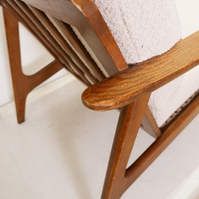 Textile Mid-Century Scandinavian Teak Armchair, 1960s For Sale - Image 7 of 12