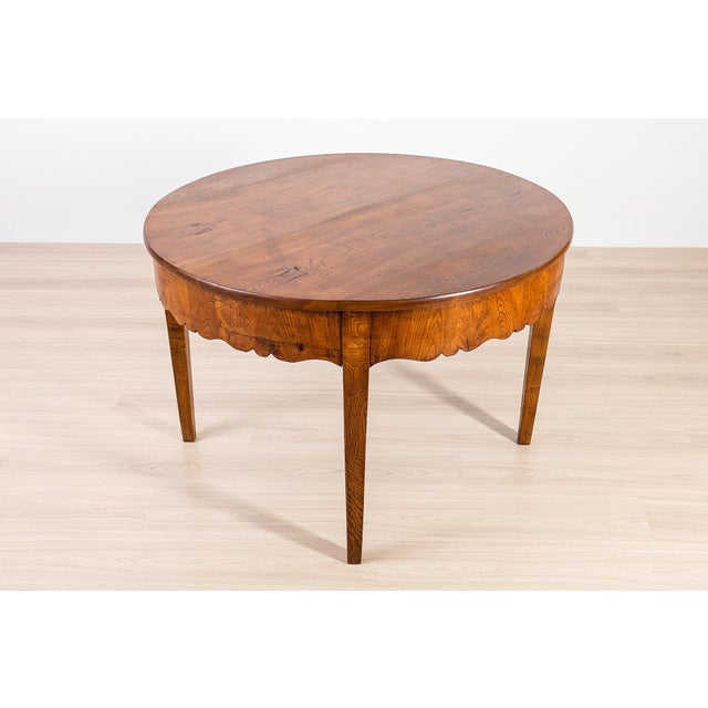 Antique Biedermeier Elm Dining Table, 1800s For Sale - Image 6 of 18