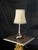 2000s Modern Silver Table Lamp With Cream Shade For Sale - Image 4 of 5